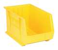 Quantum Storage Systems 75 lb Hang & Stack Storage Bin, Polypropylene, 11 in W, 10 in H, Yellow, 18 in L QUS260YL