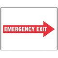 Accuform Exit Sign, Emergency Exit, 7"X10 MEXT559VP