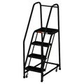 Ega 64 in H Steel Rolling Ladder, 4 Steps, 450 lb Load Capacity F007-BL