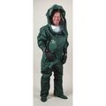 Lakeland Encapsulated Training Suit, XL, Green, Nylon/PVC, Storm Flap 95493-XL