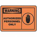 Accuform Warning Sign, 10 in H, 14 in W, Aluminum, Rectangle, English, MADM317VA MADM317VA