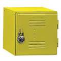 Equipto Box Locker, 12 in W, 12 in D, 12 in H, (1) Tier, (1) Wide, Yellow 121212 YELLOW