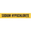 Brady Pipe Marker, Sodium Hypochlorite, Yellow, 7264-1 7264-1