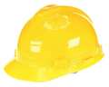 Msa Safety Front Brim Hard Hat, Type 1, Class E, Pinlock (4-Point), Yellow 473285