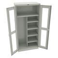 Tennsco 22 ga. ga. Steel Storage Cabinet, 36 in W, 78 in H, Stationary CVD7814 LIGHT GREY