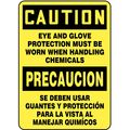 Accuform Spanish-BilinguAl Caution Sign, 14"X10", SBMPPE603VS SBMPPE603VS