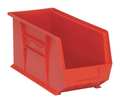 Quantum Storage Systems 60 lb Hang & Stack Storage Bin, Polypropylene, 8 1/4 in W, 9 in H, 18 in L, Red QUS265RD