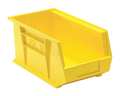 Quantum Storage Systems 60 lb Hang & Stack Storage Bin, Polypropylene, 8 1/4 in W, 7 in H, 14 3/4 in L, Yellow QUS240YL