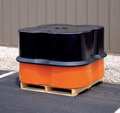 Zoro Select Four Drum Spill Container, Black SP455 BLACK