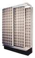 Quantum Storage Systems Gondola Slider System with 64 Drawers, Steel; Plastic, 48 in W x 75 in H x 19 in D G-725304-28