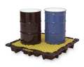 Zoro Select Drum Spill Containment Pallet, 60 gal Spill Capacity, 4 Drum, 6000 lb., Polyethylene 1646P