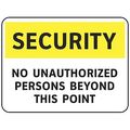 Electromark Security Sign, 10 in Height, 14 in Width, Plastic, English S1145P10