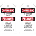 Brady Danger Bilingual Tag, 7 x 4 In, PK10 86468