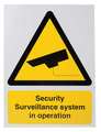 Electromark Security Sign, 16 in Height, 12 in Width, Plastic, English S1277R