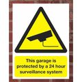 Electromark Security Sign, 16 in Height, 12 in Width, Plastic, English S1273R