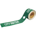Brady Pipe Marker, City Water, 2 In.H 73871