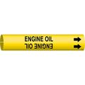 Brady Pipe Marker, Engine Oil, Y, 3/4 to1-3/8 In 4180-A