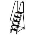 Ega 80 in H Steel Rolling Ladder, 5 Steps, 450 lb Load Capacity F008-BL
