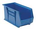 Quantum Storage Systems 60 lb Hang & Stack Storage Bin, Polypropylene, 8 1/4 in W, 9 in H, 18 in L, Blue QUS265BL