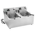 Vollrath Fryer, 10lb, 12-5/8"Hx23"W, SS, Electric CF2-1800DUAL