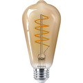 Signify LED, 6.5 W, ST19, Medium Screw (E26) 6.5ST19/VIN/820/E26/Amber/G/SP/D 1PFT20