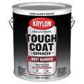 Krylon Exterior Protective Coating, Gloss, Oil/Alkyd Base, White, 1 gal K00921008