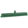 Remco 24 in Sweep Face Heavy-Duty Broom Head, Soft/Stiff Combination, Green, 24 in L Handle 31952
