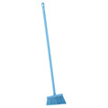 Vikan 11 3/8 in Sweep Face Angle Broom, Soft, Blue, 51 L Handle 29163/29603