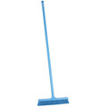 Remco 16 in Sweep Face Push Broom, Soft/Stiff Combination, Blue, 59 in L Handle 31743/29623