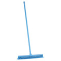 Remco 24 in Sweep Face Push Broom, Soft, Blue, 59 in L Handle 31993/29623