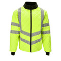 Refrigiwear HiVis Diamond Quilted Jacket Lime 8730RHVL2XL