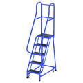 Ega 80 in H Steel Rolling Ladder, 5 Steps, 450 lb Load Capacity CA-F008-B