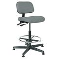 Bevco Fabric Task Chair, 25" to 30", No Arms, Gray 5501-F-GY