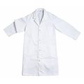 Lab Safety Supply Knee Length Lab Coat, S, White 8AKY0