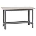 Mbi Bolted Workbench, Laminate, 48 in W, 29 in to 34 in Height, 1,600 lb, Straight LWB2448