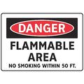 Electromark Reflective Sign, 7 in Height, 10 in Width, English S149FF