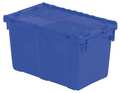 Orbis Blue Attached Lid Container, Plastic, Metal Hinge, 11.96 gal Volume Capacity FP151 Blue