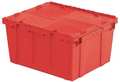 Orbis Red Attached Lid Container, Plastic, 20.19 gal Volume Capacity FP261 Red