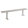 Lyon Locker Room Bench, 8 Ft, 2 Pedestals NF5825