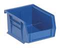 Quantum Storage Systems 10 lb Hang & Stack Storage Bin, Polypropylene, 4 1/8 in W, 3 in H, 5 3/8 in L, Blue QUS210BL