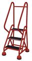 Cotterman 57 in H Steel Rolling Ladder, 3 Steps, 450 lb Load Capacity ST-301 A2 C6 P5