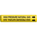 Brady Pipe Marker, High Pressure Natural Gas, Y, 4194-B 4194-B