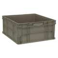 Quantum Storage Systems Straight Wall Container, Gray, Polyethylene, 24 in L, 22 1/2 in W, 11 in H RSO2422-11