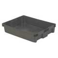 Lewisbins 70 lb Hang & Stack Storage Bin, Plastic, 22 1/2 in W, 6 1/8 in H, 29 5/8 in L, Gray SN3022-6 GREY