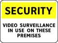 Electromark Security Sign, 7 in Height, 10 in Width, Vinyl, English S578V7