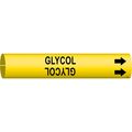 Brady Pipe Marker, Glycol, Yellow, 4 to 6 In 4068-D