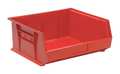 Quantum Storage Systems 75 lb Hang & Stack Storage Bin, Polypropylene, 16 1/2 in W, 7 in H, Red, 14 3/4 in L QUS250RD