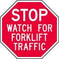 Lyle Reflective Lift Truck Traffic Stop Sign, 12 in H, 12 in W, Octagon, English, ST-031-12HA ST-031-12HA