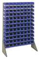 Quantum Storage Systems Steel Bin Rail Floor Rack, 15 in W x 36 in D x 54 in H, Blue QRU-12S-210-96BL