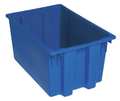 Quantum Storage Systems Stack & Nest Container, Blue, Polyethylene, 23 1/2 in L, 15 1/2 in W, 12 in H SNT240BL